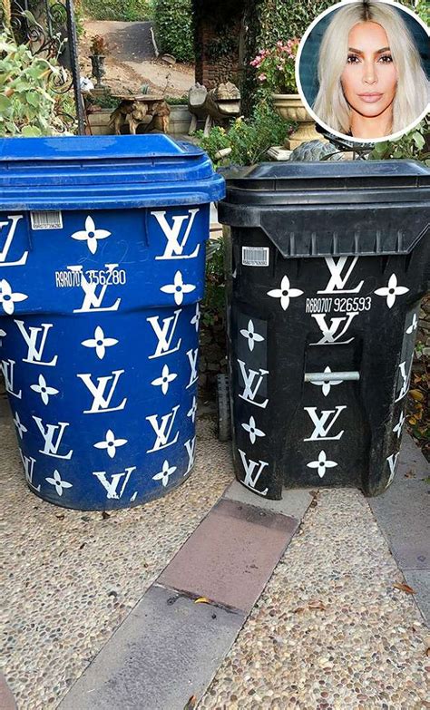 kardashian lv trash can|Kim Kardashians Louis Vuitton Trash Cans, Why .